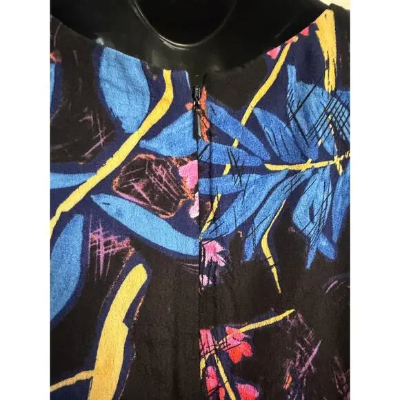 Maeve Anthropologie Dress 4 Black Shift Cold Shoulder Ruffle Lined Women EUC - Picture 6 of 9